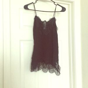 Black, Lacey Camisole